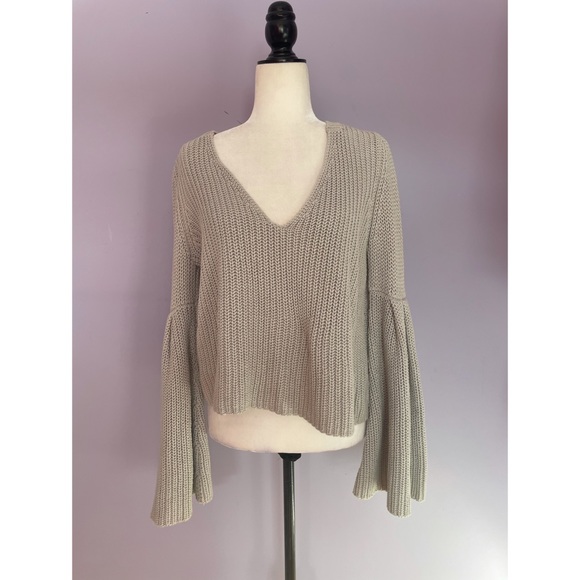Free people grey damsel bell sleeve pullover - Picture 5 of 7